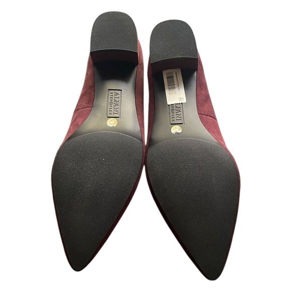 Alfani Step N Flex Cashh Women Pointed Toe Pump Heel Dark Berry Suede Sz 6M - Picture 7 of 8